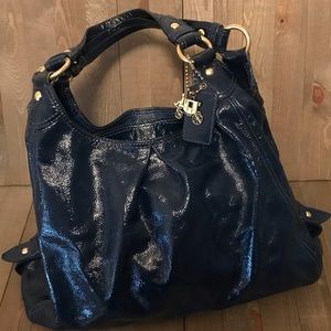 Blue coach hobo bag